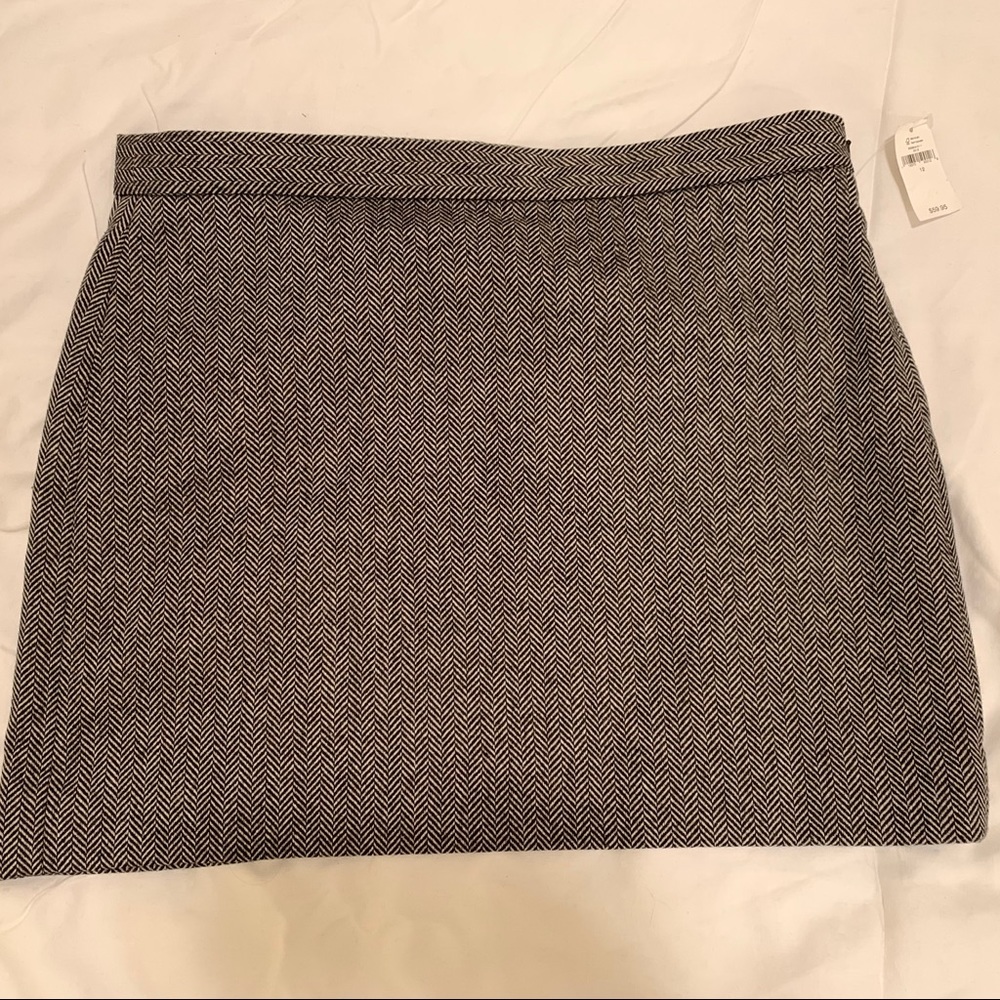 Gap wool blend black/gray mini skirt 12